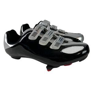 Vceyhim Unisex Cycling Shoes Biking Silver Athletic Shoes Sneakers Cleats 41